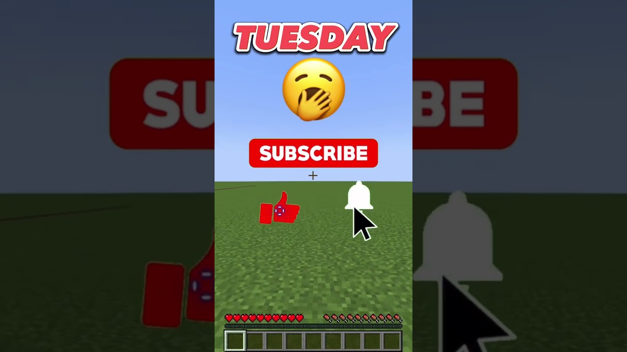 Minecraft: The Days of The Week Be Like 💀💀 #minecraft #shorts