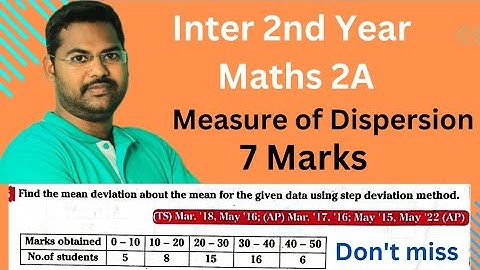 Mean deviation about Mean by using step deviation method@maths naresh eclass