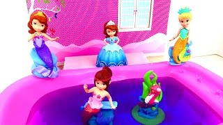 Five Little Sofia the First Mermaids Jumping on the POOL New Compilation Kids Video Nursery Rhyme by More Leah 656,727 views 7 years ago 1 minute, 56 seconds