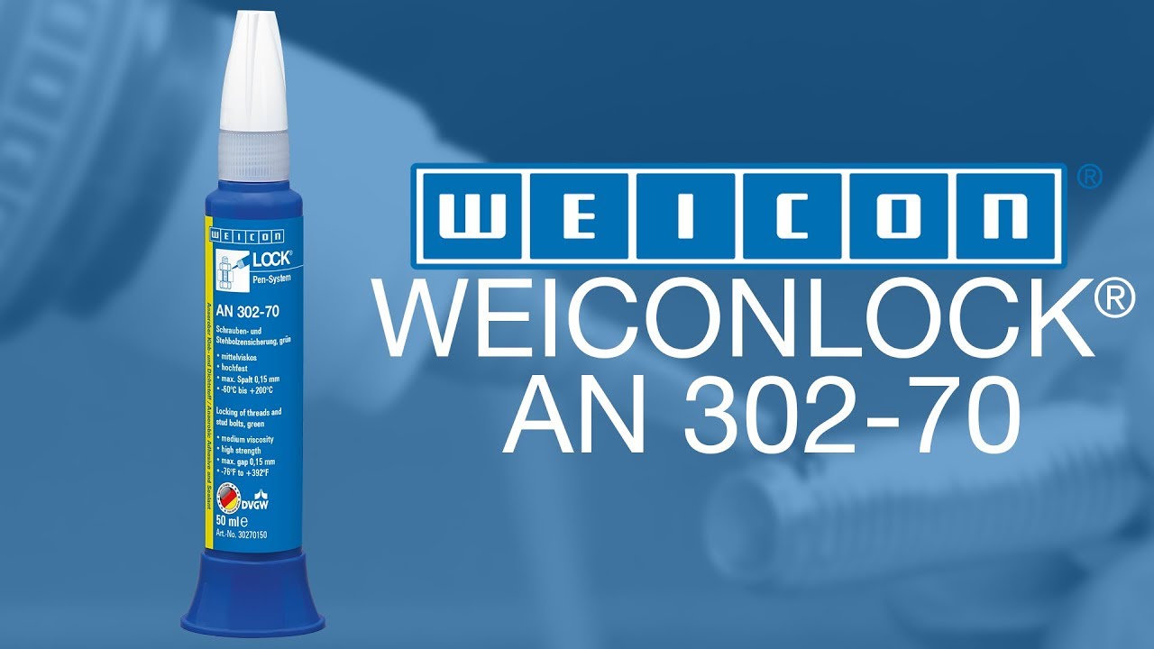 WEICON 30270150-36 Weiconlock AN 302-70 - Protezione per Viti e bulloni, 50 ml, Colore: Verde