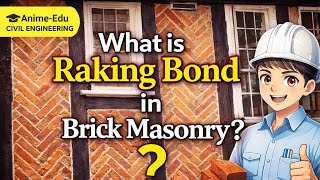 What is Raking Bond in Brick Masonry? // Diagonal Brick Bond // Herringbone Bond //