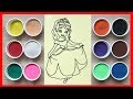 TÔ MÀU TRANH CÁT công chúa Sofia dễ thương | Learn Colors Sand Painting  (Chim Xinh)