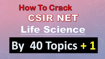 Aadhar Institute- CSIR NET LIFE SCIENCE | Short Cut To Crack || 40+1 topics