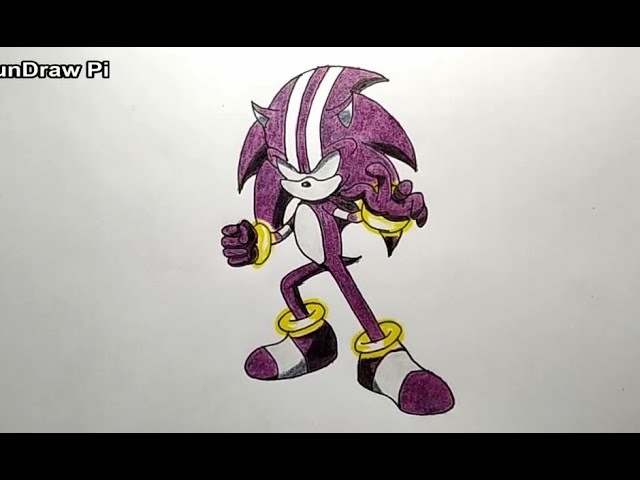 How to draw Darkspine Sonic step by step 