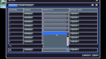 How to enable motion recording on Enmalac DVR
