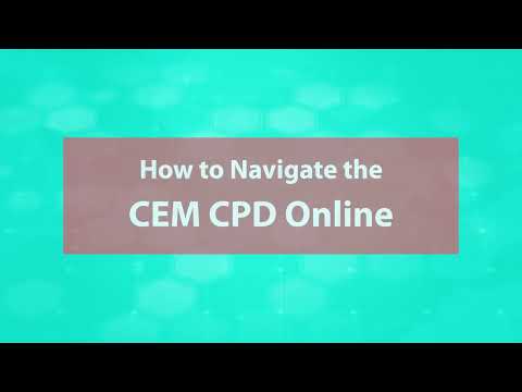 How to Navigate CEM CPD Online