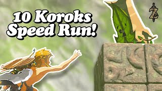 My First Speedrun Record Was Successful! 10 Korok Collection Zelda Breath Of The Wilds | BotW
