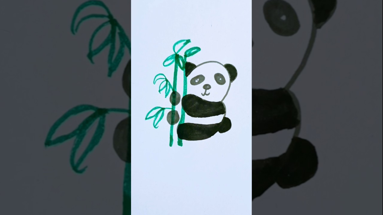 как нарисовать панду 🐼🐼 