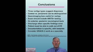 64 What conclusions can be made regarding the GRACE 3 guidelines and ED dizziness and vertigo pts?