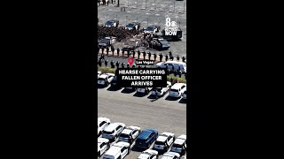 Hearse Carrying Fallen LVMPD Officer Arrives