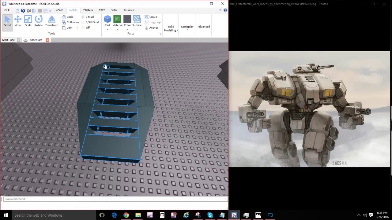 How To Build Mechs Guns And Tanks In Roblox Studio 2016 Part 1 Youtube - how to build a mech roblox