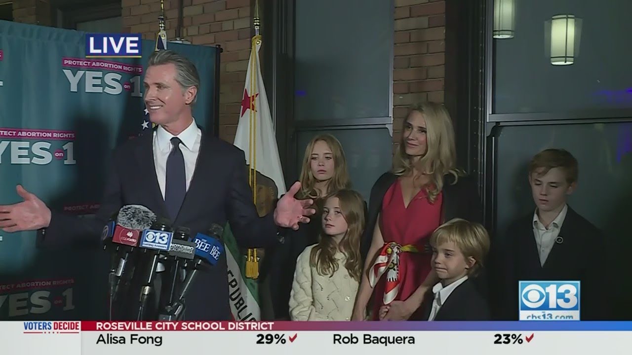 Gov. Newsom speaks after winning re-election