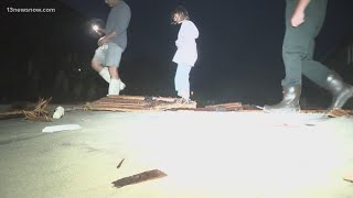 Multiple homes crashed into the ocean Tuesday in the Outer Banks; residents say they'll clean up