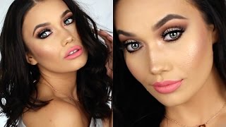 Glowing Smokey Eyes + Bright Lip | #TBT Series Tartelette In Bloom