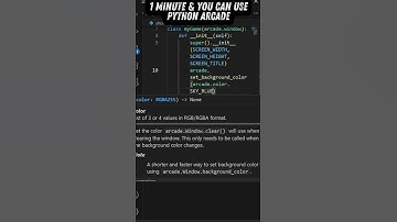 1 Minute to Start Using Python Arcade - So You Can Make Games #python #code #programming