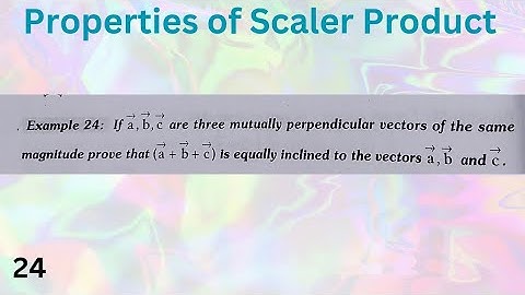 If a,b,c are three mutually perpendicular Vectors of the same magnitude prove that (a+b+c) is ....