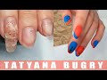 Transformation on 3 MONTH Old Nails | Bright Design | Colorful French Mani | Russian Efile Manicure
