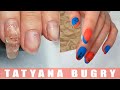 Transformation On 90 Day Old Nails  | Bright Design | Colorful French Mani | Russian Efile Manicure