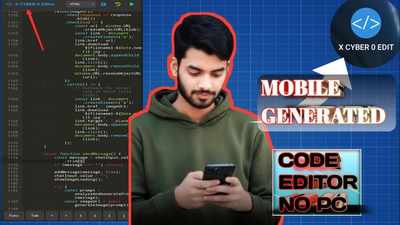 Code Editor App Create On Ai | Make Android App On Mobile X cyber 0 ...