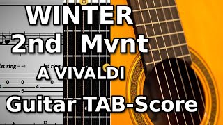 Winter - 2nd Movement - A Vivaldi - TAB - Easy guitar version