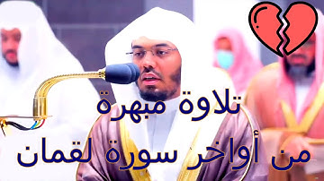 تلاوة مبهرة من أواخر سورة لقمان -  الشيخ ياسر الدوسري