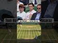 Stars align on Centre Court 💫 #shorts #tennis #tomholland #alcaraz #Spiderman