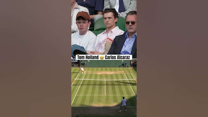 Stars align on Centre Court 💫 #shorts #tennis #tomholland #alcaraz #Spiderman