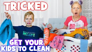 tricked into doing chores massive cleaning challenge