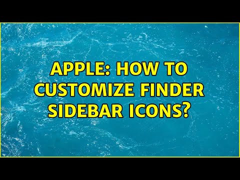 Apple: How to customize Finder sidebar icons?