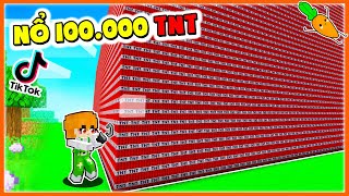 Kamui Nổ 100 Nghìn TNT Cùng 1 Lúc và Cái Kết... Thử Thách Làm Theo Tiktok Minecraft Triệu VIEW