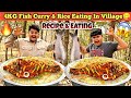 4kg fish curry  rice cooking  eating challenge in village  full fish cooking in village 