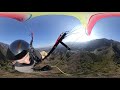 First time thermalling - scary (to me!) - Paragliding in Japan - Insta360 Evo - 360VR