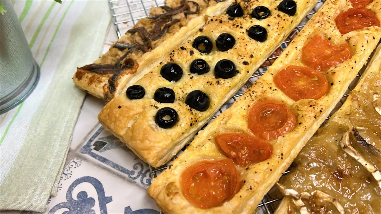 Con una lamina de hojaldre preparas unas focaccias espectaculares.