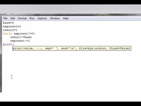 calculate the power of a number using while loop , python programming