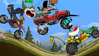 Oggy Cockroaches Revenge-Race In Hill Climb Racing With Jack & Motu screenshot 2