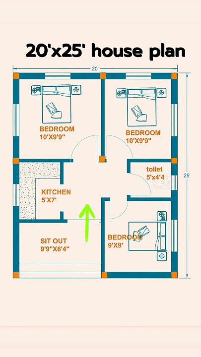 20'x25' house plan | 20 by 25 ghar ka naksha #floorplan #houseplan #homeplan #housedesign #shorts
