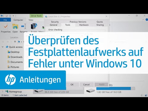 Überprüfen des Festplattenlaufwerks auf Fehler unter Windows 10