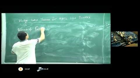 Xinyi Yuan, Hodge index theorem for adelic line bundles   YouTube clip25