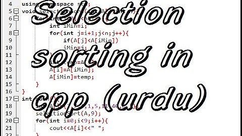 selection sorting (urdu)