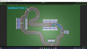 Genetic Algorithm Teaches Car To Drive - Third Test Run