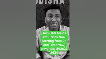 Join OAS Mains Test Series @8926232634 |Starting from tomorrow 26 October|#oas #opsc #upsc #osscjob