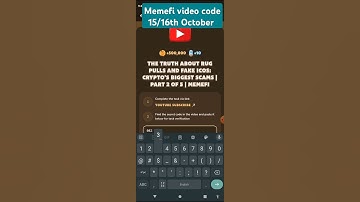 Memefi video code 15/16th October #memefi #memefiairdrop #memefisecretcode#memefivideocode