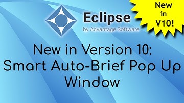 New in Eclipse Version 10: Smart Auto-Brief Pop Up Window