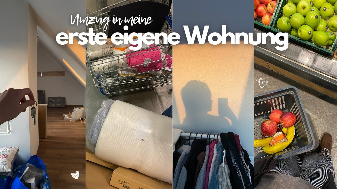 ich ziehe in meine erste eigene Wohnung!! 😍🔑 // Umzug, Ikea Einkauf, Möbel aufbauen, streichen &&&