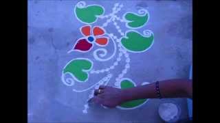 Small and Beautiful free hand rangoli | Very easy freehand rangoli for daily | small freehand kolam.
