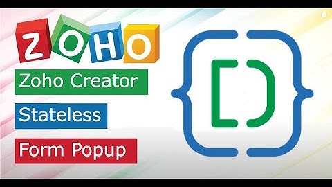 How to make Stateless Forms in Zoho Creator