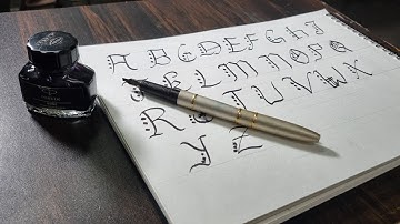 Calligraphy font tutorial | Easy calligraphy font for kids | Marker calligraphy 