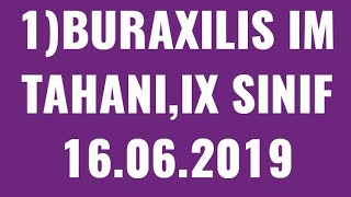 16.06.2019 IX sinif,buraxilis imtahani,II merhele, sual 1-13