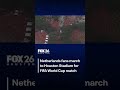 Netherlands fans march to Houston Stadium for FIFA World Cup match