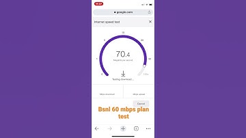 BSNL  FTTH 60 mbps plan test